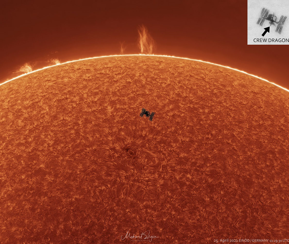 Another APOD——ISS solar transit by Mehmet Ergun with QHY5III174M